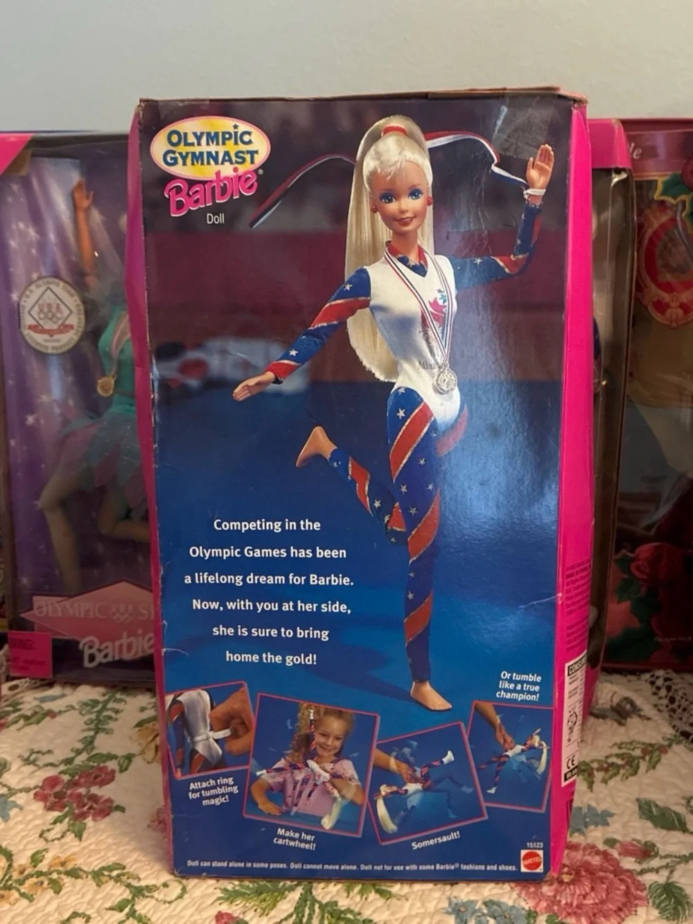 Barbie Olympic Gymnast Doll in Red, White & Blue Leotard